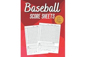 Baseball Score Sheets: 130 Large Baseball Score Game Pads for Scorekeeping | Baseball Score Pads | Baseball Score Cards Size 