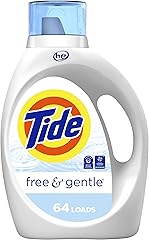 Tide Free & Gentle Laundry Detergent Liquid Soap, 64 Loads, 92 Fl Oz, He Compatible