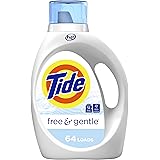 Tide Free & Gentle Laundry Detergent Liquid Soap, 64 Loads, 92 Fl Oz, He Compatible