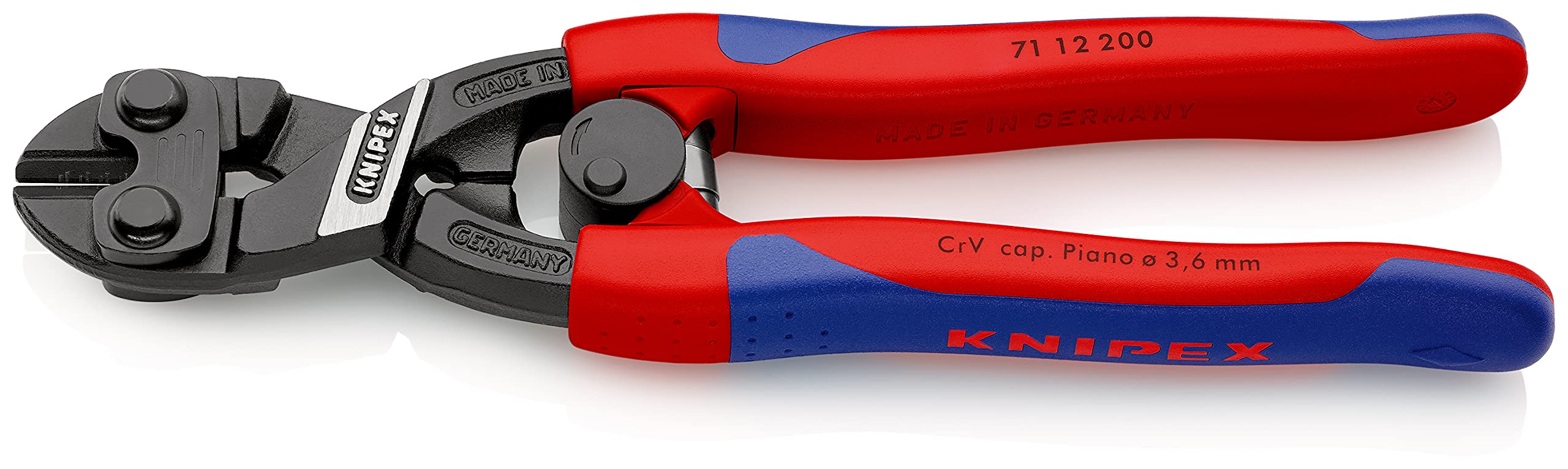 KNIPEX Cobolt Compact Bolt Cutter Self-Service Card with Slim Multi-Component Grips 200 mm, 71 12 200 SB — image 1