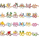 JellyArch 24 Pcs Pool Party Sunglasses Funny Sunglasses Hawaiian Tropical Luau Eyeglasses Decoration Pineapple Flamingo Palm Leaves Eyewear Props for Christmas Dress Party Gifts Favors Supplies