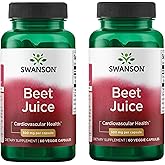 Swanson Made with Organic Beet Juice Freeze Dried 500 Milligrams 60 Veg Capsules (2 Pack)