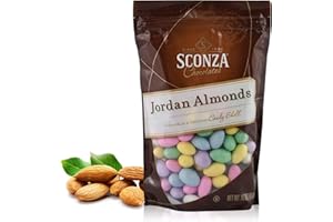 Sconza Assorted Jordan Almonds | Candy Coated California Almonds | Made in the USA |Pack of 1 (16 Ounce)