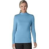 Wink Womens Women’s Long Sleeve Mock Neck Silky Tee
