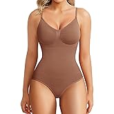BRABIC Womens' Seamless Sleeveless V-Neck Bodysuit Shapewear Tummy Control