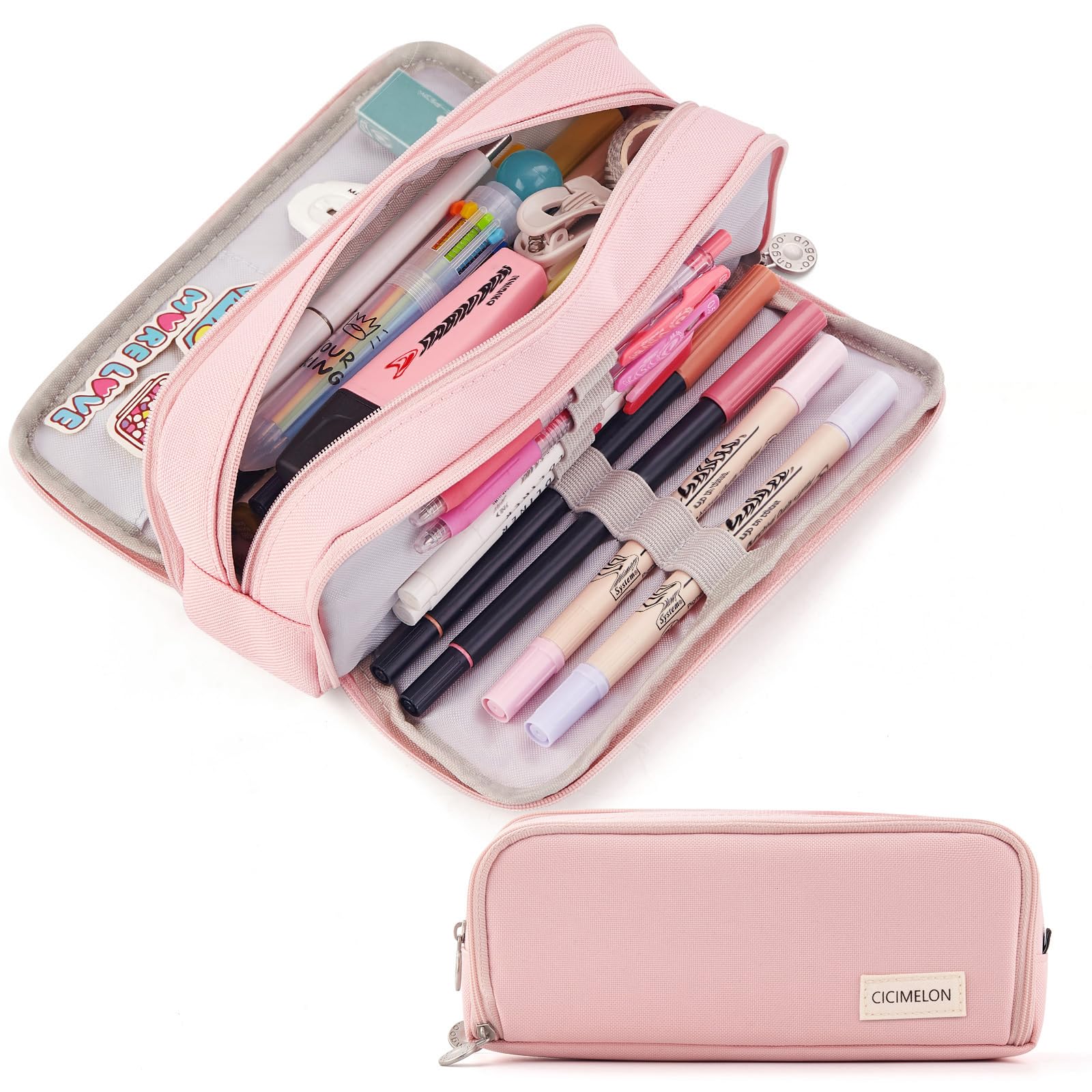CICIMELON Large Capacity Pencil Case 3 Compartment