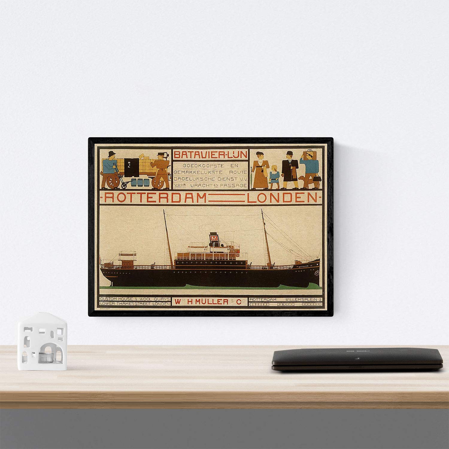 Nacnic Vintage Poster Vintage Poster Europe. London, Rotterdam. A3 size