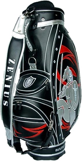 Amazon Zenius オリジナルキャディバッグ ブラック シルバー Qwyjp メンズキャディバッグ