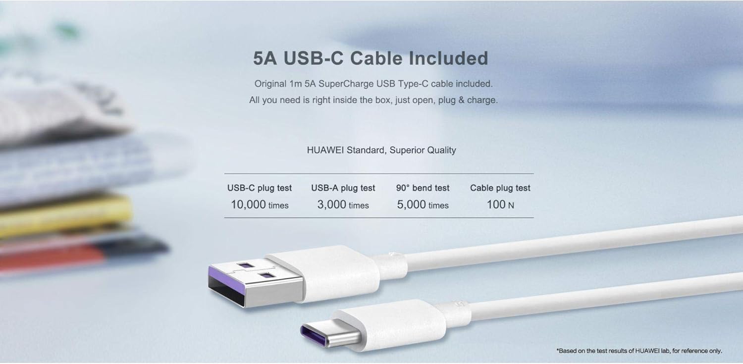 HUAWEI Official Supercharge USB-C Charger, Max 40 W, Mains Powered USB-C Super Fast Phone Charger for Smartphones and Devices - Image 5