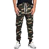 PROGO USA Men's Joggers Sweatpants Basic Fleece Marled Jogger Pant Elastic Waist