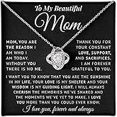 To My Mom Necklace Gifts Meaningful Gift to Mom from Son Without You There Is No Me – I Love You Necklace, Sentimental Mother's Day Gift for Mom from Son, Unique Moms Birthday Gift Ideas