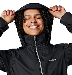 Columbia Womens Switchback IV Rain Jacket, Black, 1X