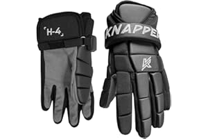 Knapper H-4 Ball Hockey Gloves – Pro-Level Fit and Protection for Fast-Paced Play, Breathable Lightweight Design with Enhanced Grip, Ideal for Training and Competitive Games - Black Out