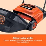 BLACK+DECKER Lawn Raker 600W GD300-GB Adjustable Height 30cm Raking Width view 3