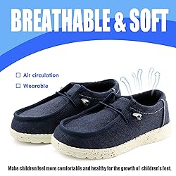 firelli Kids Loafers Boys Girls Canvas Walking