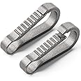 TISUR Titanium Key Ring Hooks, Small Carabiner Keychain Clip,Mini Snap Keyring Key Organizer Key Chain for Purse Backpacks Pants
