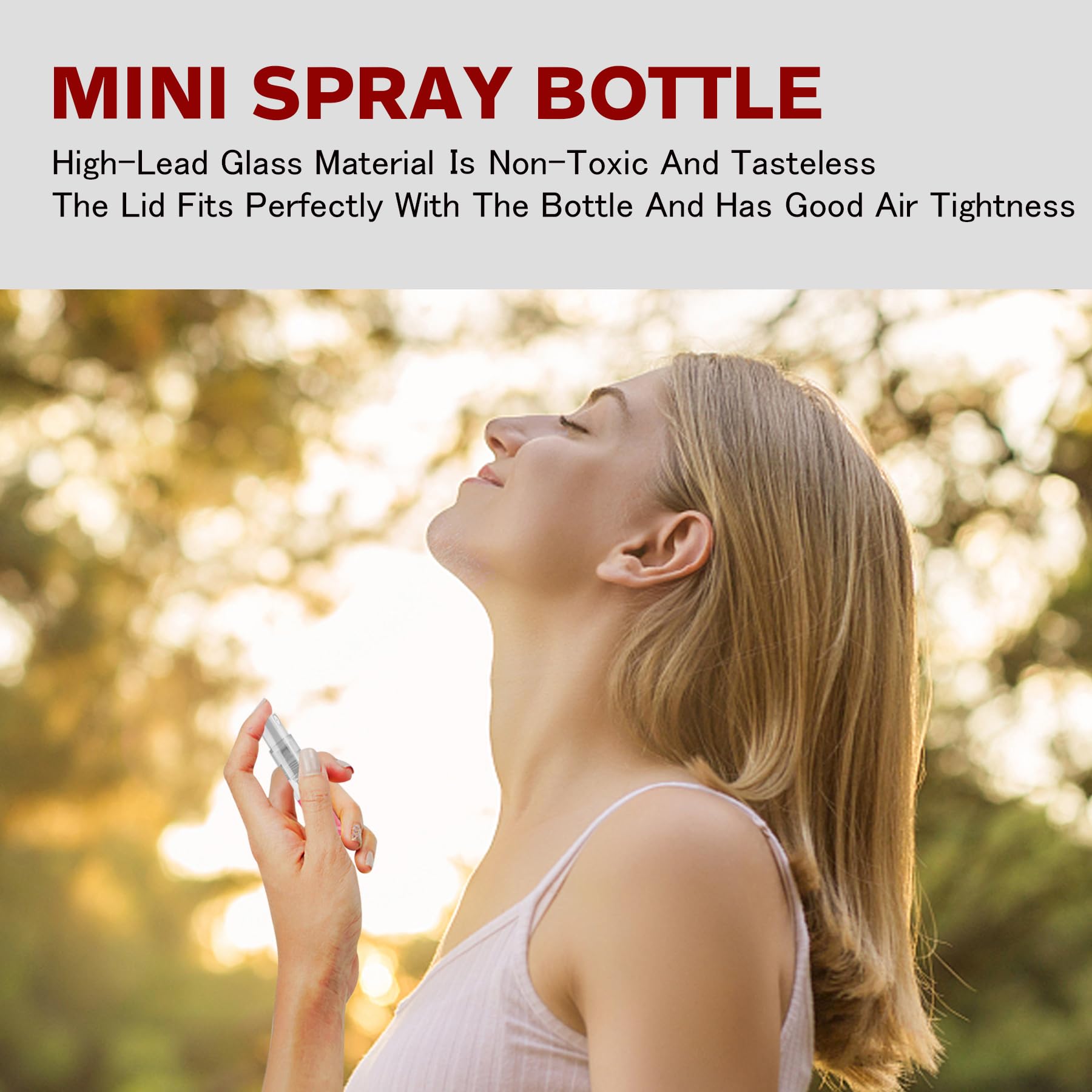 Csdtylh Mini Spray Bottle 2ml, Refillable Glass Spray Bottle, Glass Bottle Atomizer, Perfume Mouthwash Atomizer for Cleaning Refillable Container for Travel, Essential Oils, Perfume 60 Pcs, 2ml