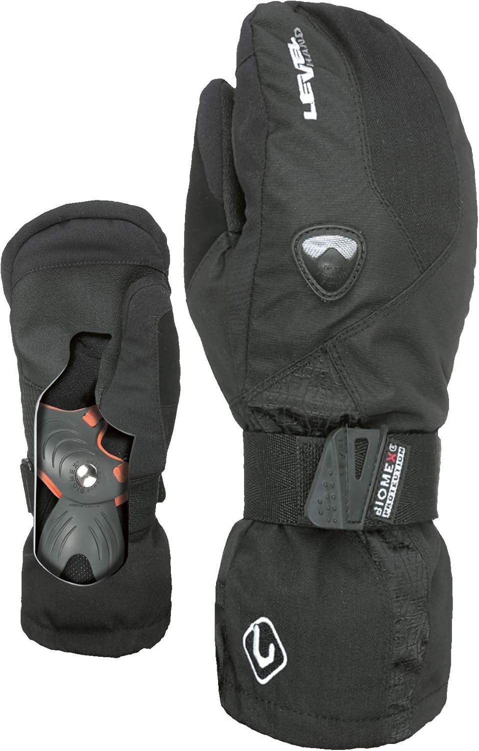 Level Fly Junior Youth Snowboard Mittens with Wrist Guards