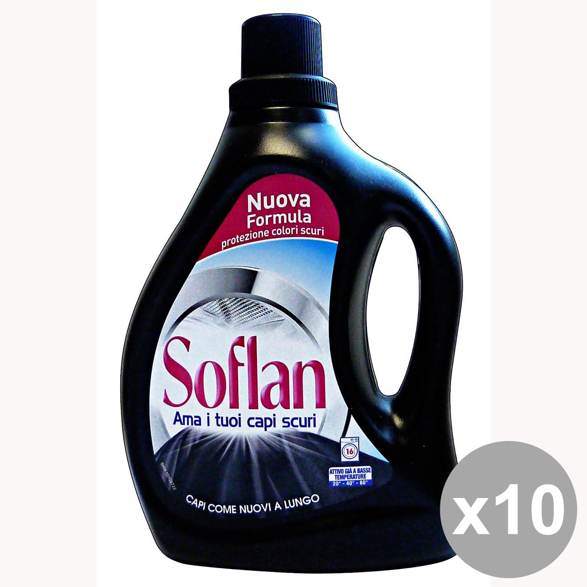 Set of 10 SOFLAN Laundry CAPI DARK 1 Lt. Detergents House