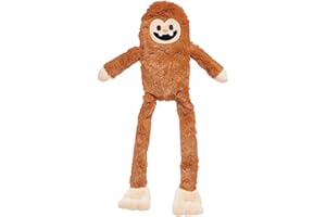 Barkbox Sasquatch Josh Plush Dog Toy – Squeaky Toy with Crazy Crinkle, Whip-N-Flip Arms, and Soft Plush Design for Interactive Play