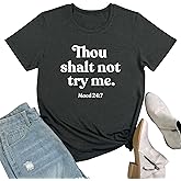 BLACKMYTH Women Crewneck Cute Funny T Shirts Graphic Tees