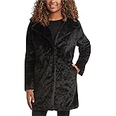 URBAN REPUBLIC Womens Long Faux Fur Coat - Lapel Collared Fur Coats for Women Winter Fuzzy Jackets with Pockets (Sizes: S-XL)