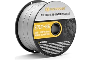 H HZXVOGEN E71T-GS .030''Gasless Flux Core MIG Welding Wire for Steel - 2.2 Pound Spool