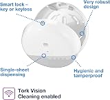 Tork SmartOne Toilet Roll Dispenser White T8 High Capacity Elevation view 6