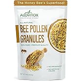 Alovitox Bee Pollen Granules 16 Oz | 100% Pure, Fresh Raw Bee Pollen | Superfood Packed Bee Pollen with Antioxidant, Protein, Vitamins & More | Nutritional Yeast & Gluten Free