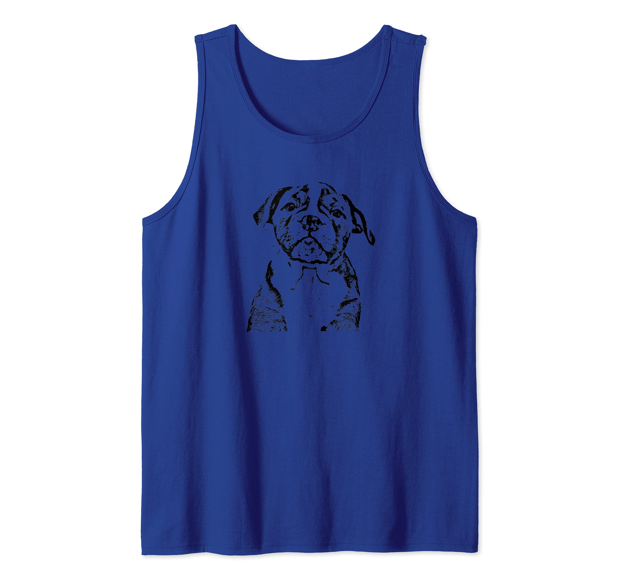 American Bulldog Puppy Cute Dog Face Pet Owner Tank Top