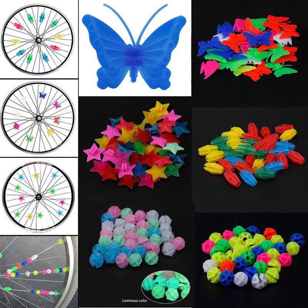 AISHEMI Bicycle Wheel Spoke Decoration (About 150pcs) Colorful Bike