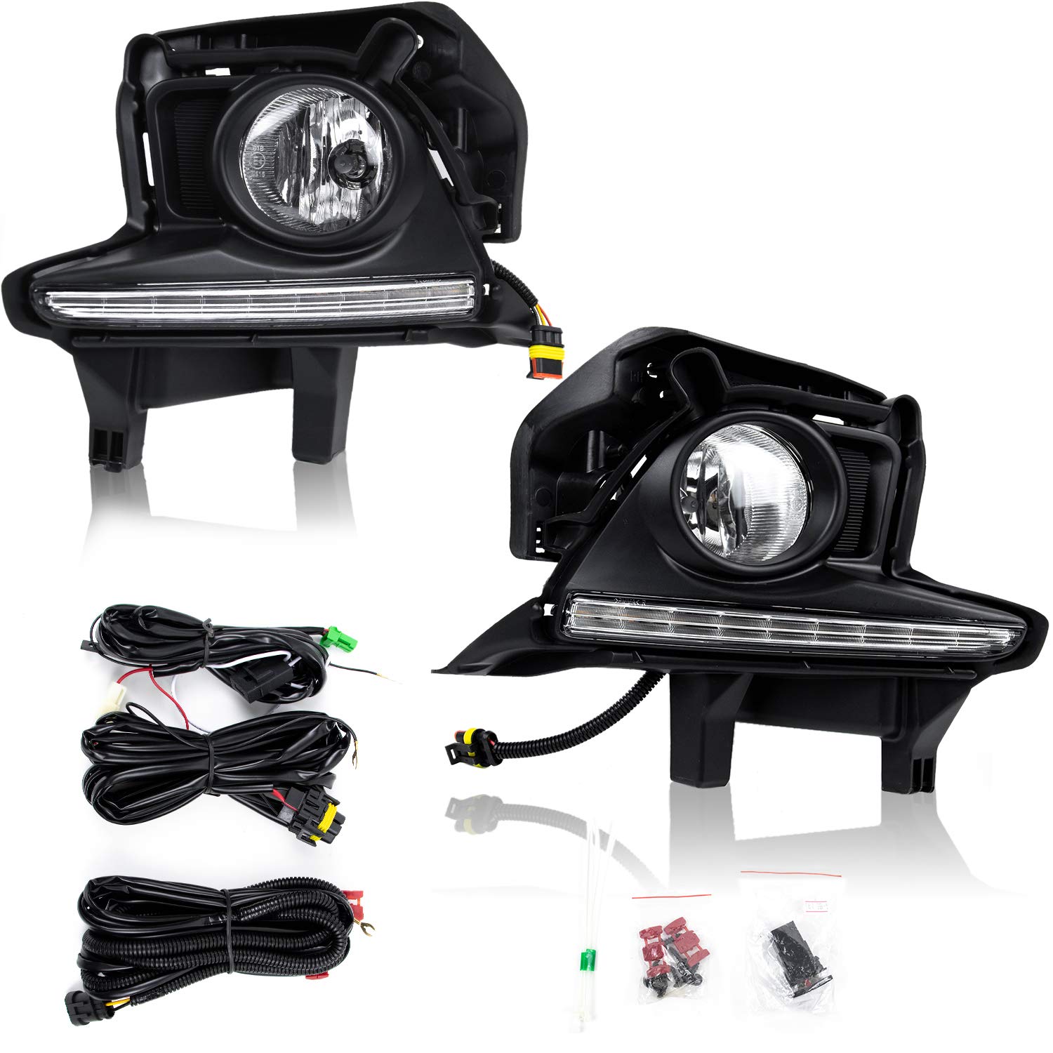 Photo 1 of RP Remarkable Power, Fit For 2013 2014 2015 2016 Highlander Fog Light With LED Bar Wiring Harness& Switch Bumper Lamp Kit WFL7016