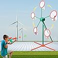Kids Shooting Target for Nerf Gun Party - Shooting Game Practice Moving Rotating Aim Challenge, Outdoor Indoor Large Windmill Target for Blasters Dart Ball Bullets Accessories Toys for Boys