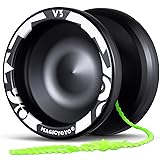 MAGICYOYO V3 Yoyo Professional Responsive Yoyo for Kids, Metal YoYo for Beginner, Unresponsive Yo yo for Adults + 12 Yoyo Strings + Yoyo Bearing and Removal Tool + Axle + Yo-yo Case