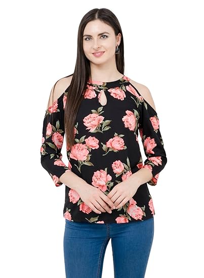 Women's Crepe Multi-Coloured Casual Top