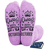 FestiVibe Birthday Gifts for Women Girl Her - Queen Born in Month Birthday Socks Gifts Ideas
