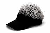 Men's Hair Visor ​Sun Hats Visor with Hair Fake