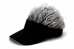 Men's Hair Visor ​Sun Hats Visor with Hair Fake
