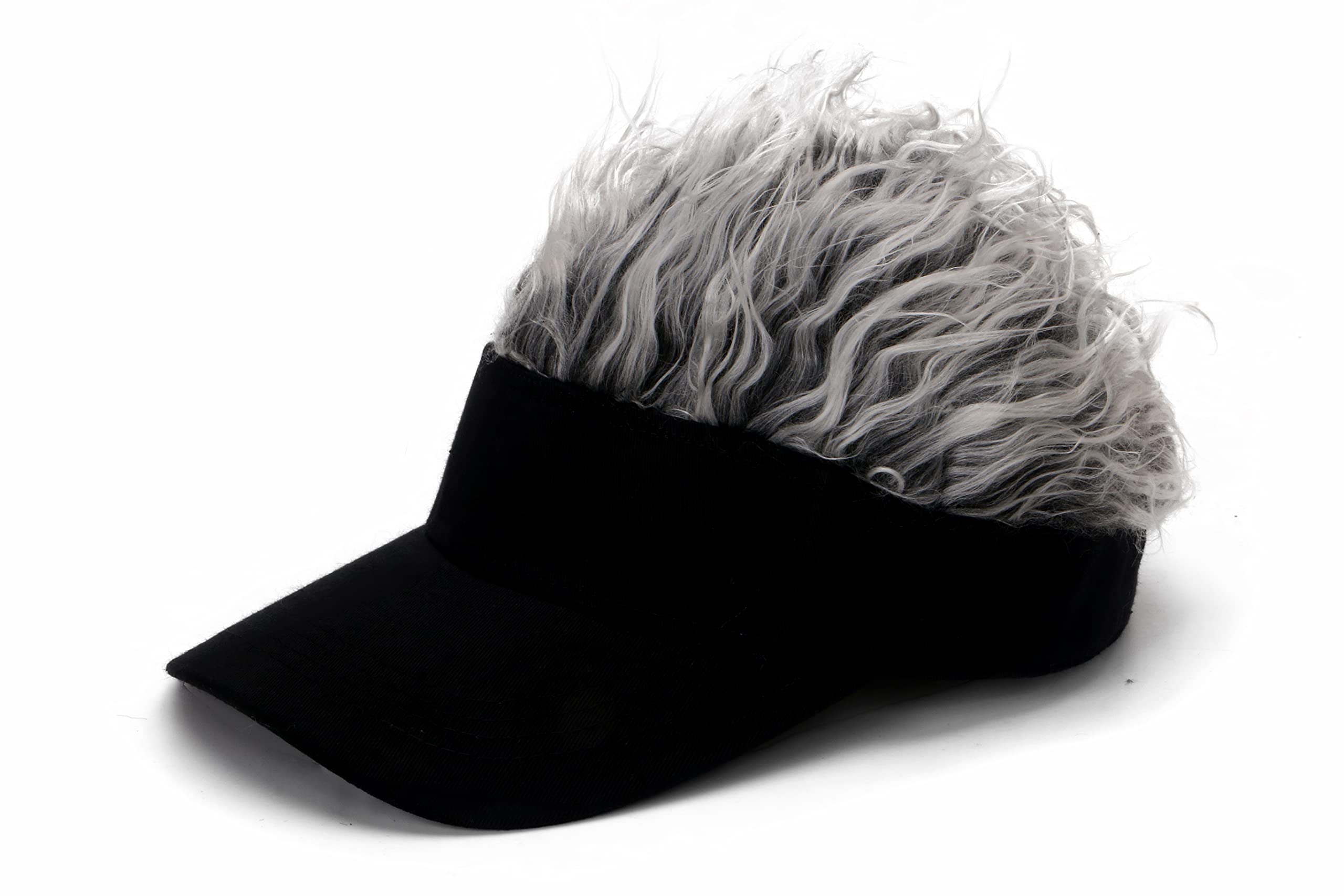 Men's Hair Visor ​Sun Hats Visor with Hair Fake