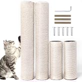 OSPNIEEK 4 PCS M8 Cat Scratching Post Replacement, 15.7&ldquo; 7.9" Natural Sisal Rope Kitten Tree Scratcher Refill with Screws, DIY Hemp Scratch Pole Parts for Indoor Cats Tower Refurbishment Accessories
