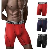 Natural Feelings Mens Underwear Boxer Briefs Long Leg 9 Inch Performance Boxer Briefs for Men