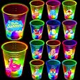 Mishunyus Leuchtende St. Patrick's Day Partybecher – 24 Stück Mit LED-Lichtern, Aufklebern, Für Mottopartys