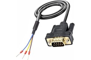 XMSJSIY DB9 Connector RS232 Serial Port Cable DB9 Adapters Solderless 9-Pin COM port Breakout Replacement Cable Order:235 (ma