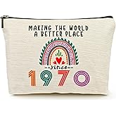 Happy 56th Birthday Gifts for Her Women Makeup Bag, Best 1970 Anniversary 56th Birthday Decorations, 56 Year old and Fabulous Gifts Ideas for Wife, Mom, Mothers Day, Christmas Cosmetic Travel Pouch