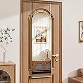 Rowjut Full Length Door Mirror, Wall Mounted Wall Mirrors, 50"X16" Arched Behind Door Mirror for Use in Living Rooms, Rooms, Bedrooms, Cloakrooms, etc. Durable & Stylish Home Decor (Gold).