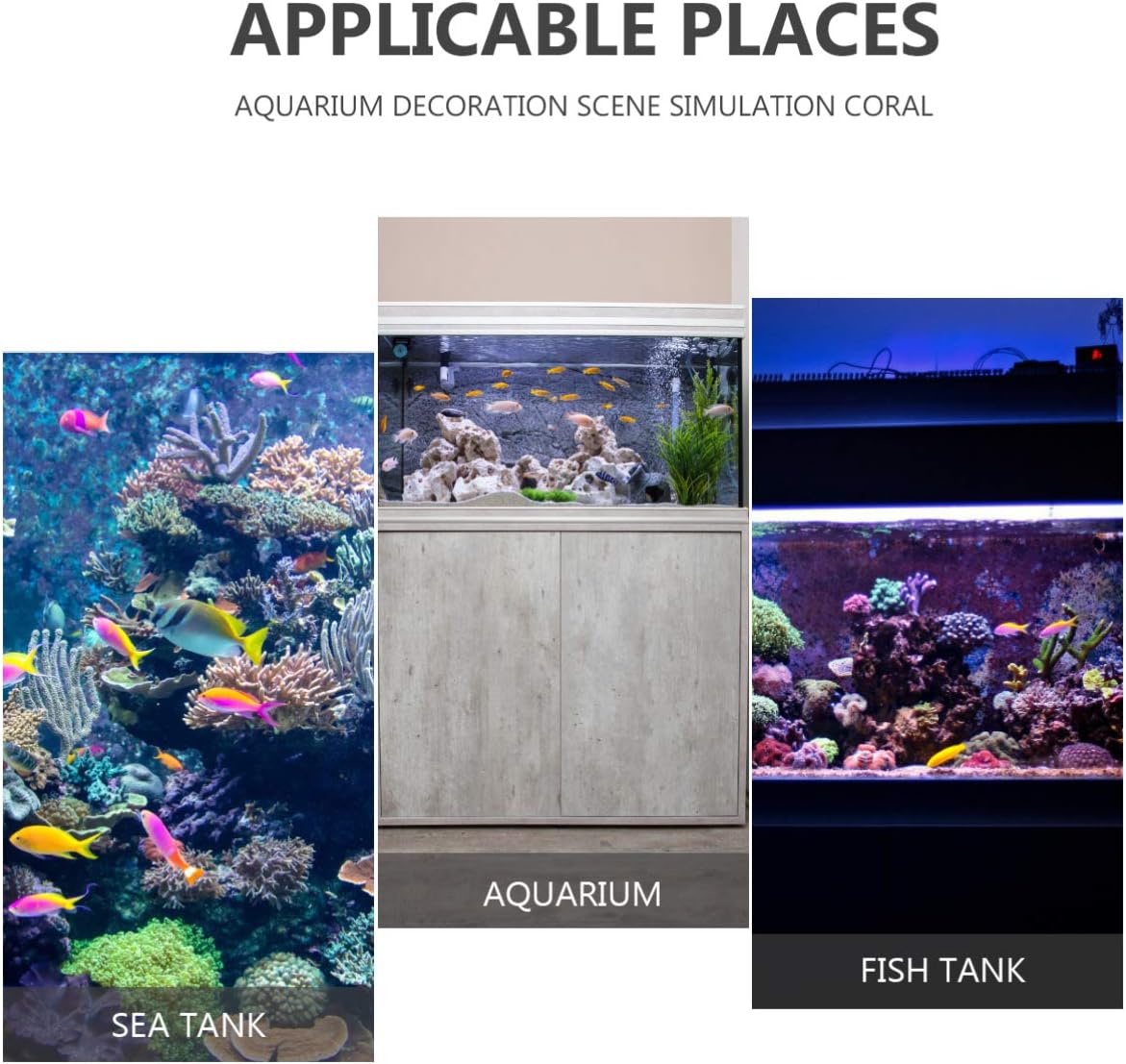 POPETPOP Fish Tank Aquarium Resin Coral Reef Ornament ...