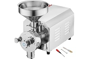 Uargd Commercial Soybean Grinder and Grinding Machine for Spices, 3000W Corn Mill Grinder, 100 KG/H Stainless Steel Flour Mil