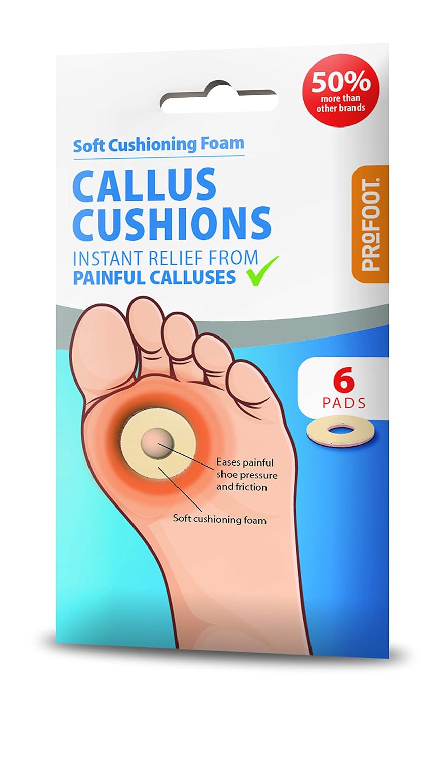 Profoot Callus Cushions 2 Pack (12 Cushions) Relief For Painful