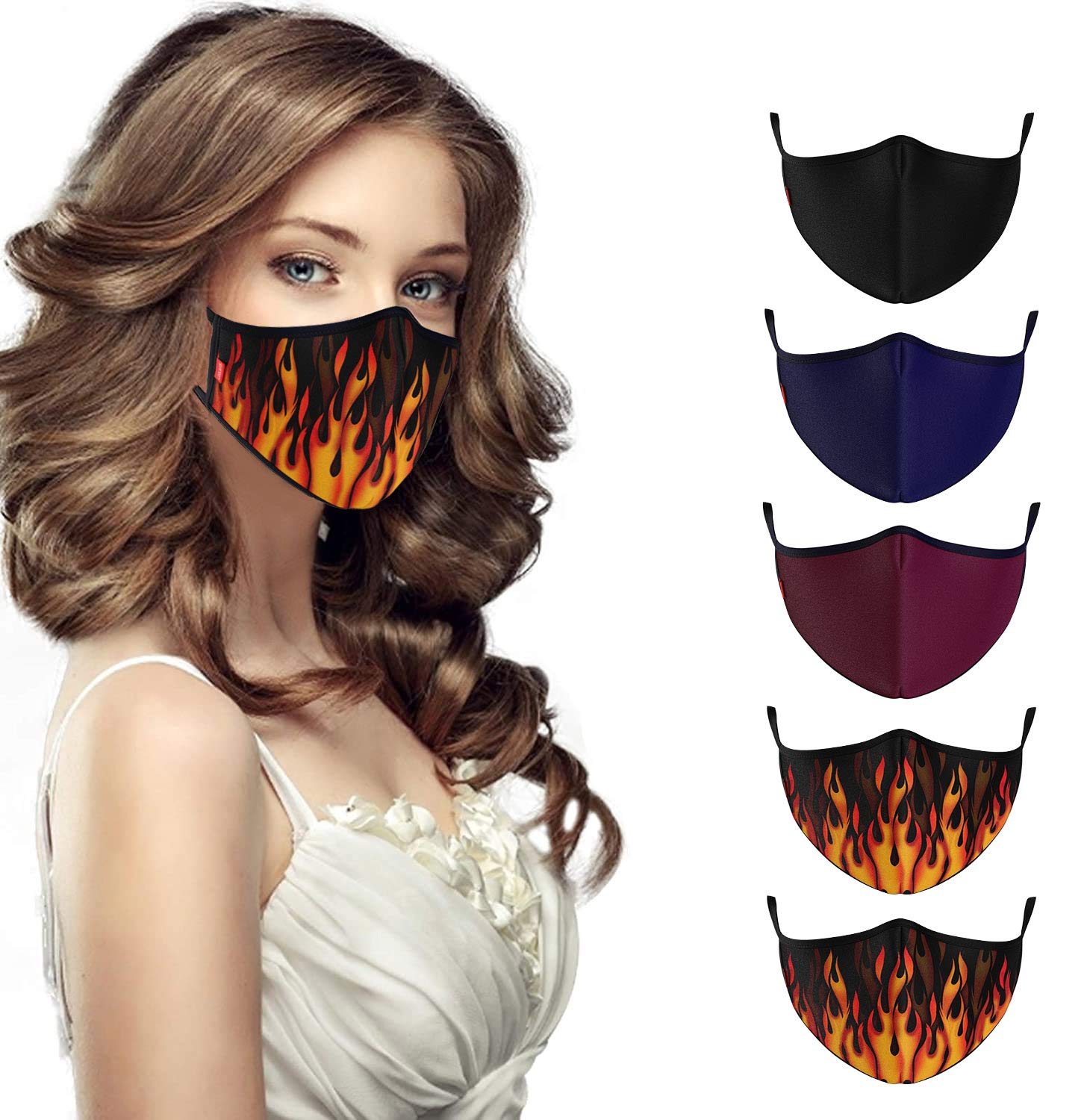 COOL Mask Unisex 3 Layer Reusable Washable Face Mask ( Pack of 5 )