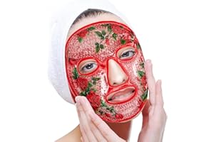 LEOSTEP Cooling Face Mask lce Face Mask Gel Beads Hot Cold Compress Pack Frozen Face Masks for Sleeping,Pressure,Puffiness,Headaches ﻿